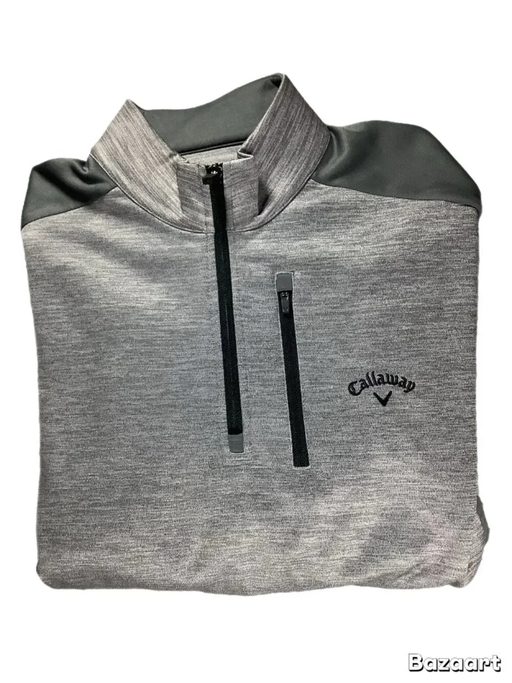 Callaway Men's 1/4 Zip Pullover Golf Shirt Gray Performance Size L (286)